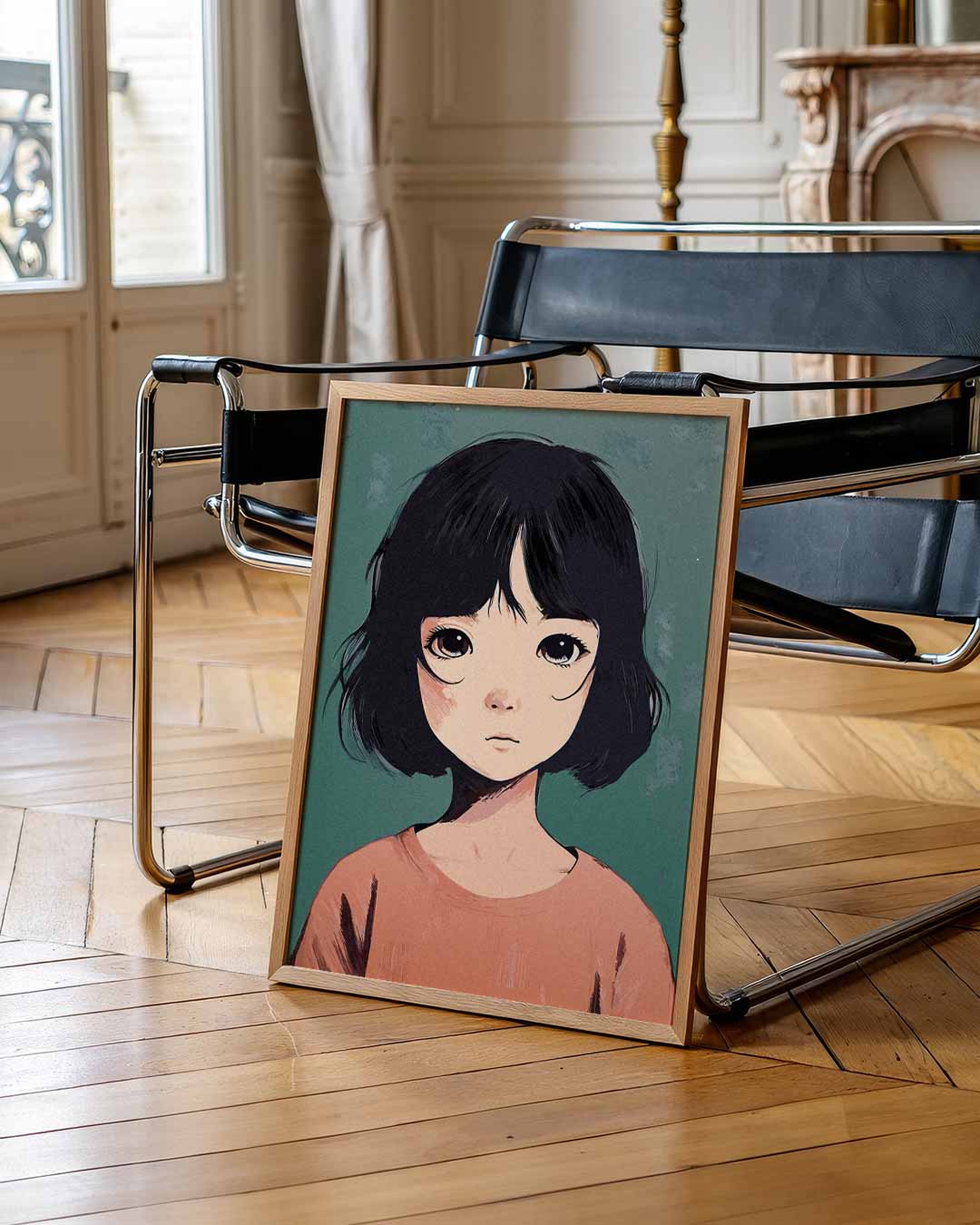 Dromerige Anime Portretposter – urban poster in staand formaat