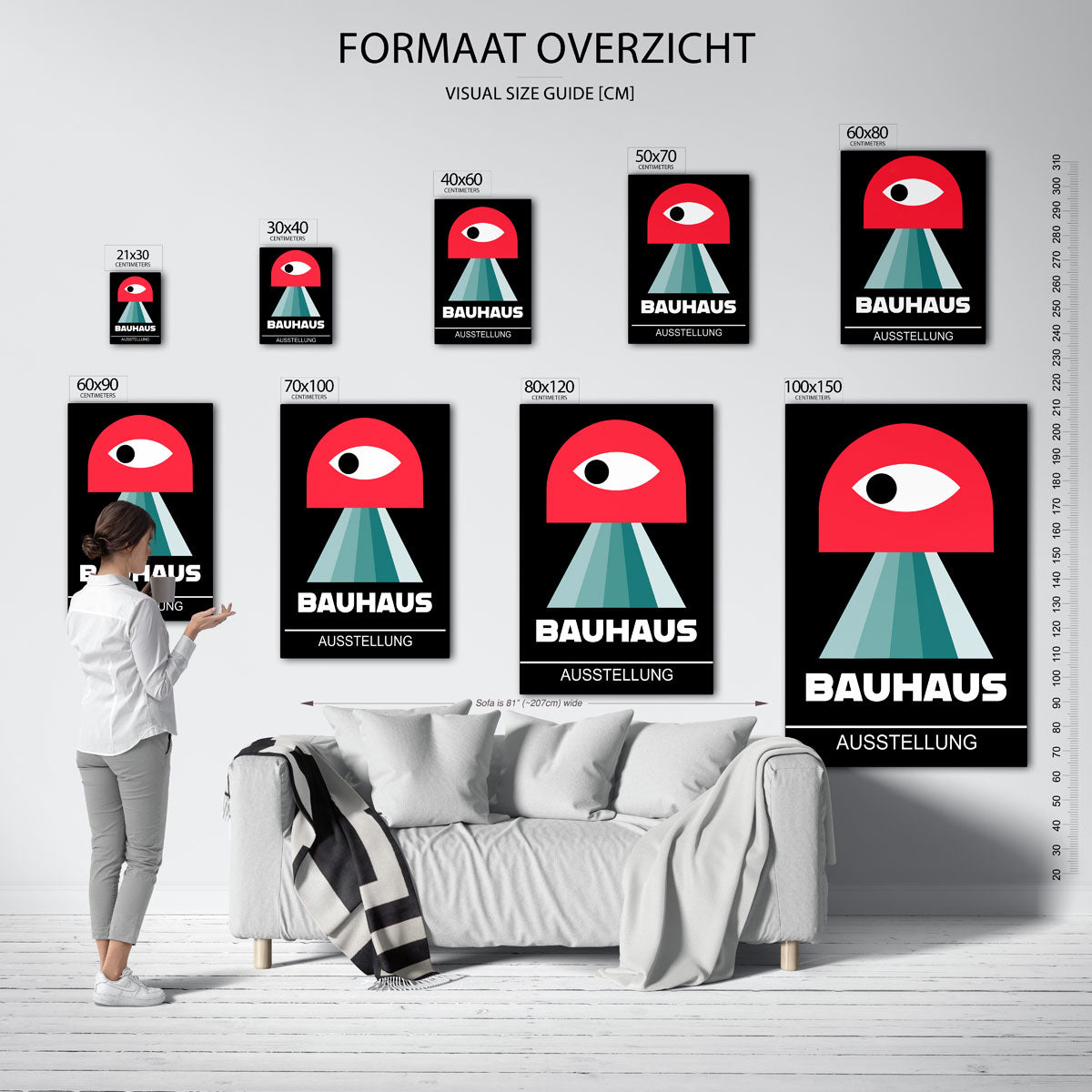Vorm en kleur – Bauhaus poster als geometrische wanddecoratie