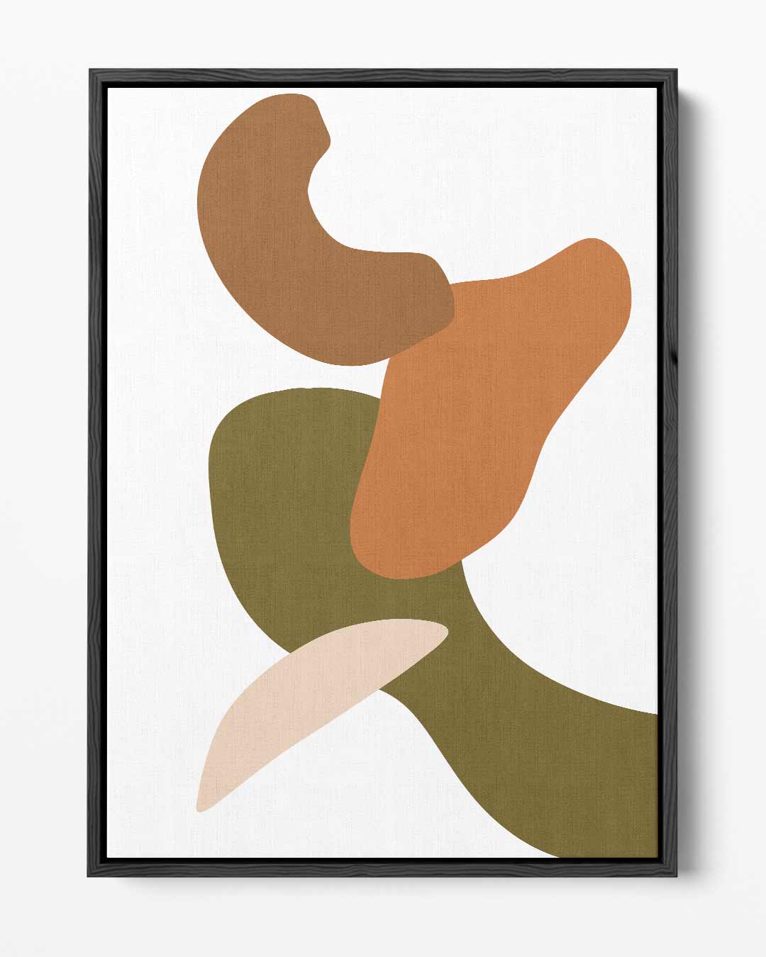 Aards Abstract – portret kunstwerk als wanddecoratie