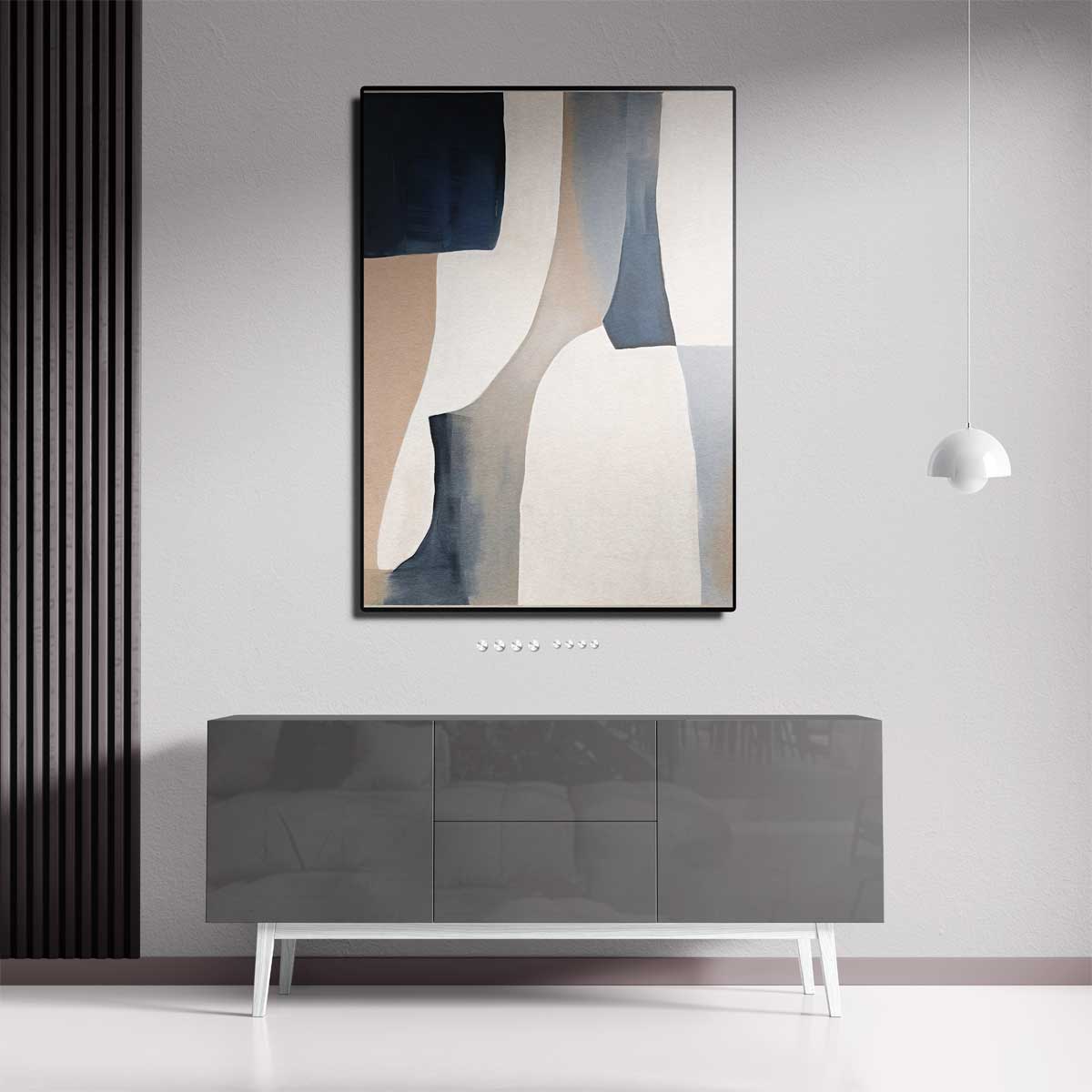 Subtiele Kleurencompositie – canvas wanddecoratie in portret formaat