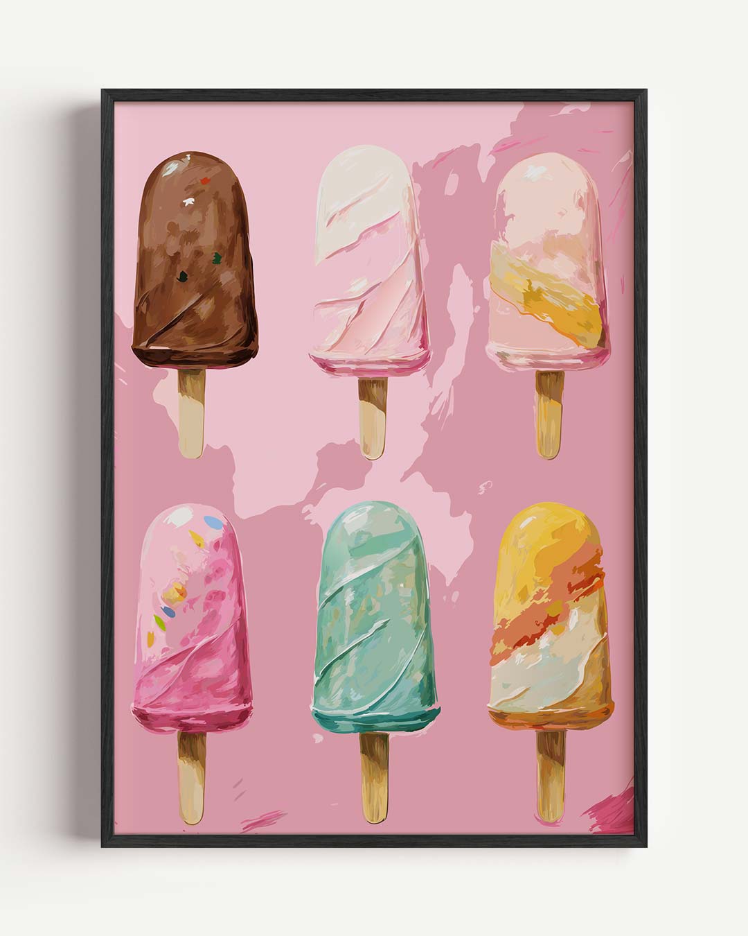 Zomerse IJsjes – keuken portret poster als wanddecoratie