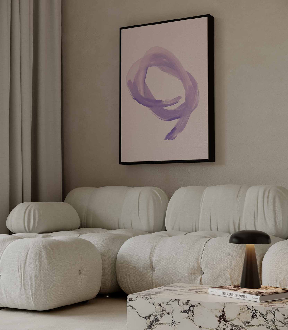 Dans van Lila – dibond wanddecoratie in staand formaat