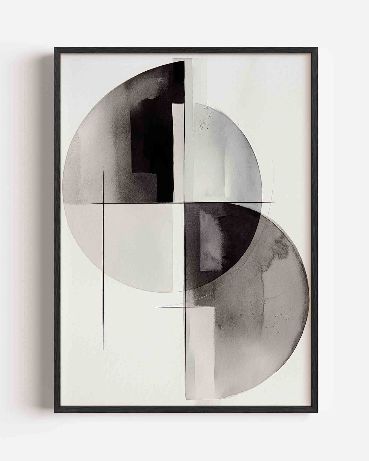 Abstracte vormen – zacht abstracte portret poster als wanddecoratie