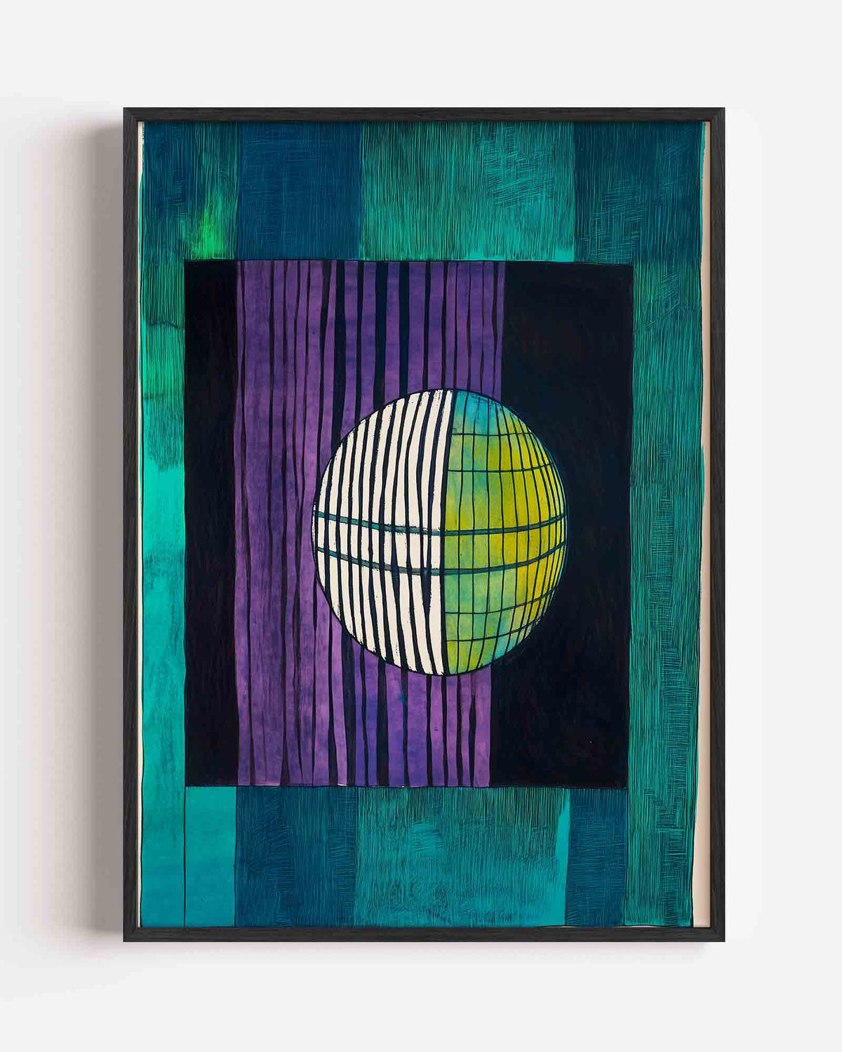 Cirkel met lijnen – moderne portret poster als wanddecoratie