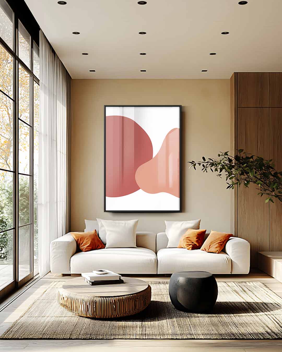 Harmonieuze Abstractie – canvas wanddecoratie in portret formaat