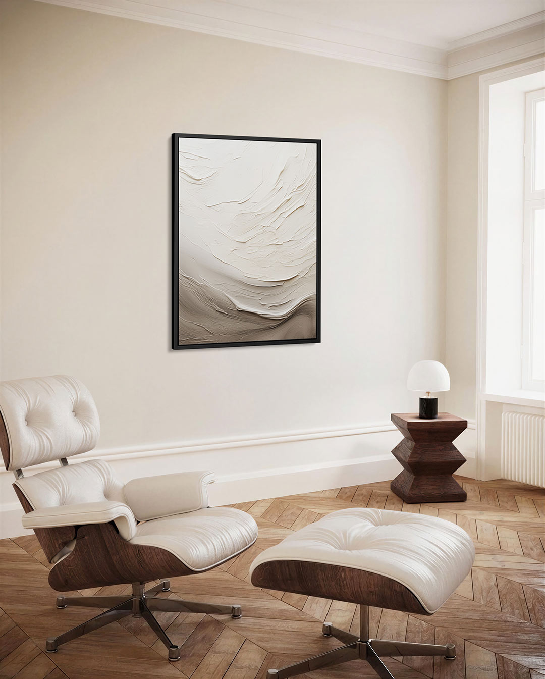 Golvende texturen – staand wanddecoratie kunstwerk