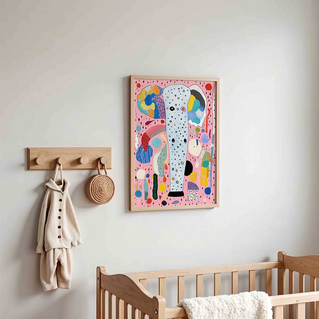 Abstracte vormen en kleuren – kinderposter in staand formaat