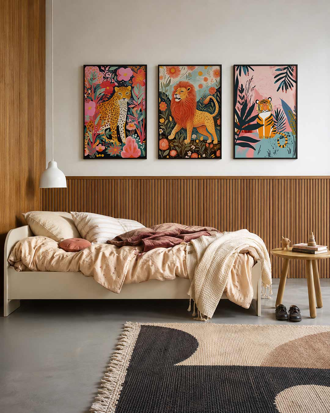 Vormen en kleuren driedelige posterset – deze kleurrijke posterset toont een levendige mix van