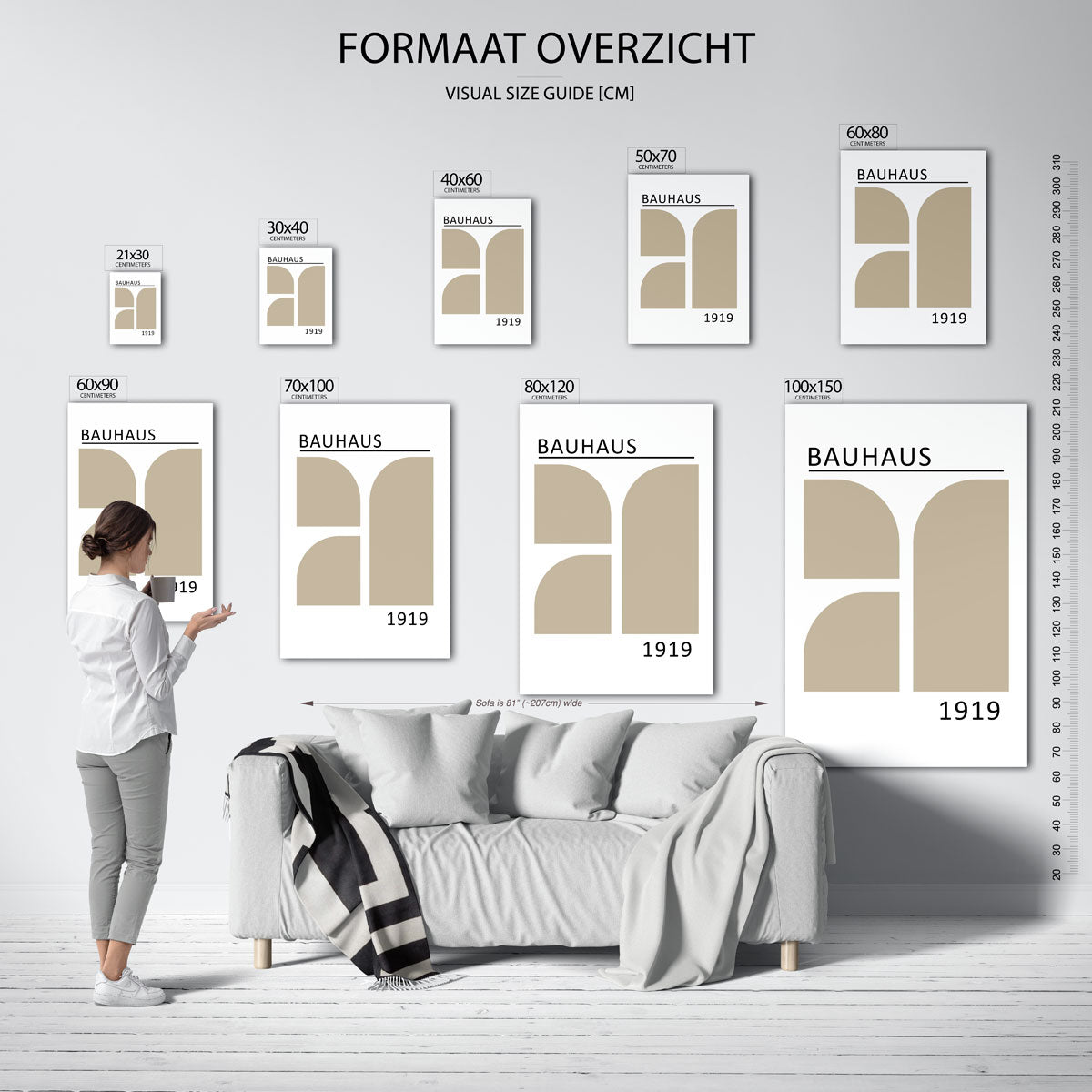 Vorm en balans – Bauhaus poster als moderne geometrische wanddecoratie