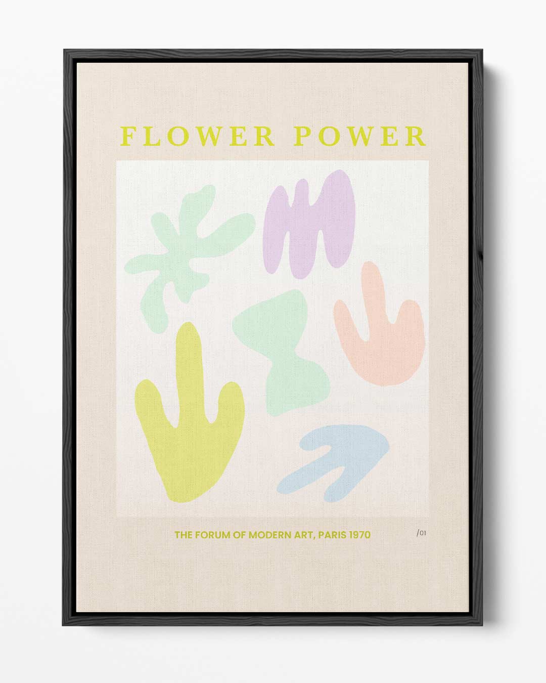 Flower Power Abstracte Kunstposter – portret kunstwerk als wanddecoratie
