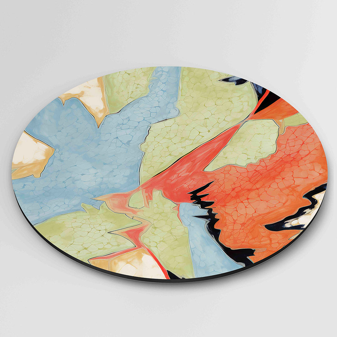 Abstracte vormen – moderne ronde wanddecoratie van WallArtistic