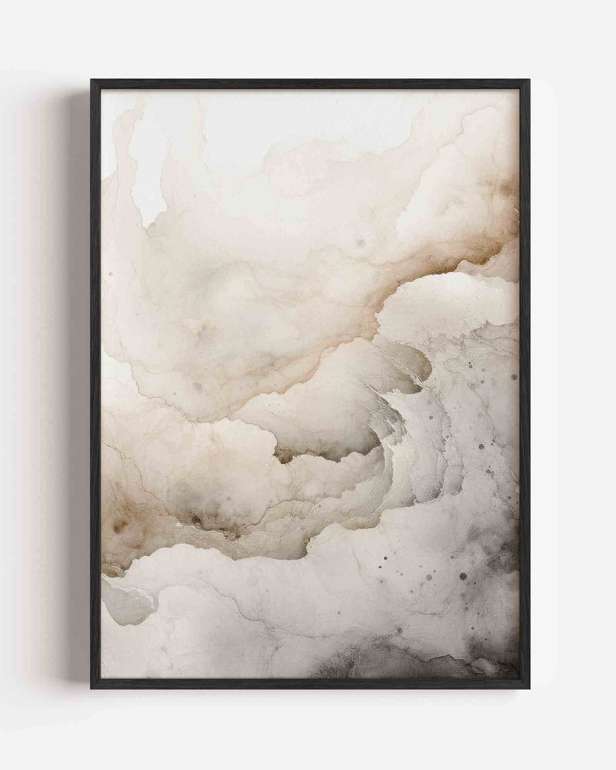 Abstracte beige en grijze – zacht abstracte portret poster als wanddecoratie