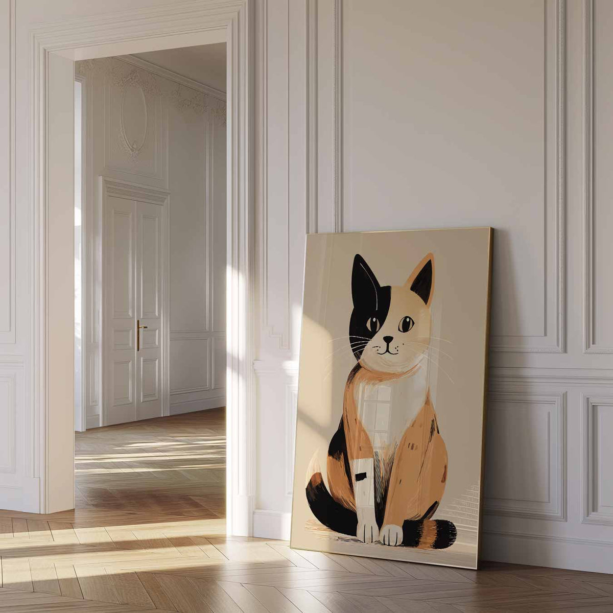 Charmante Kattenposter – dierenposter als moderne staande wanddecoratie