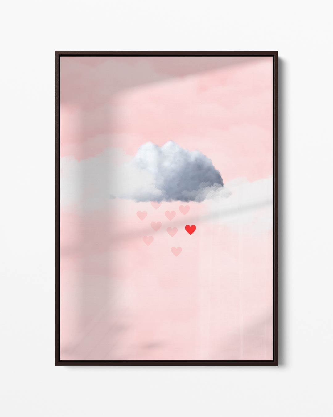 Luchtige Love Regen – portret kunstwerk als wanddecoratie