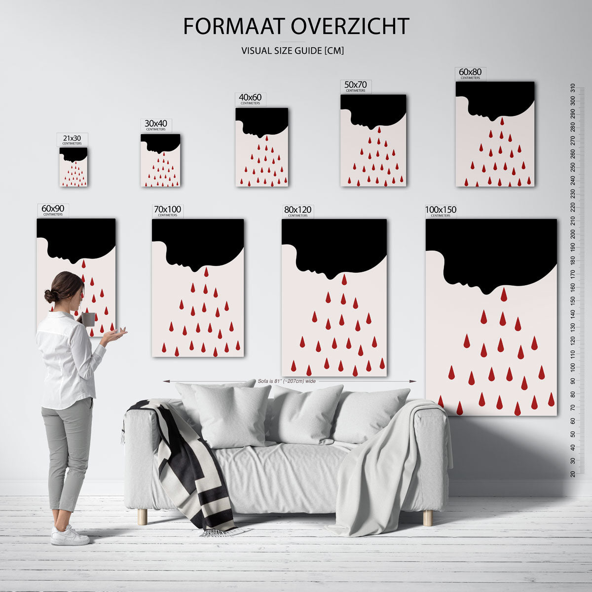 Vorm en contrast – Bauhaus poster als geometrische wanddecoratie