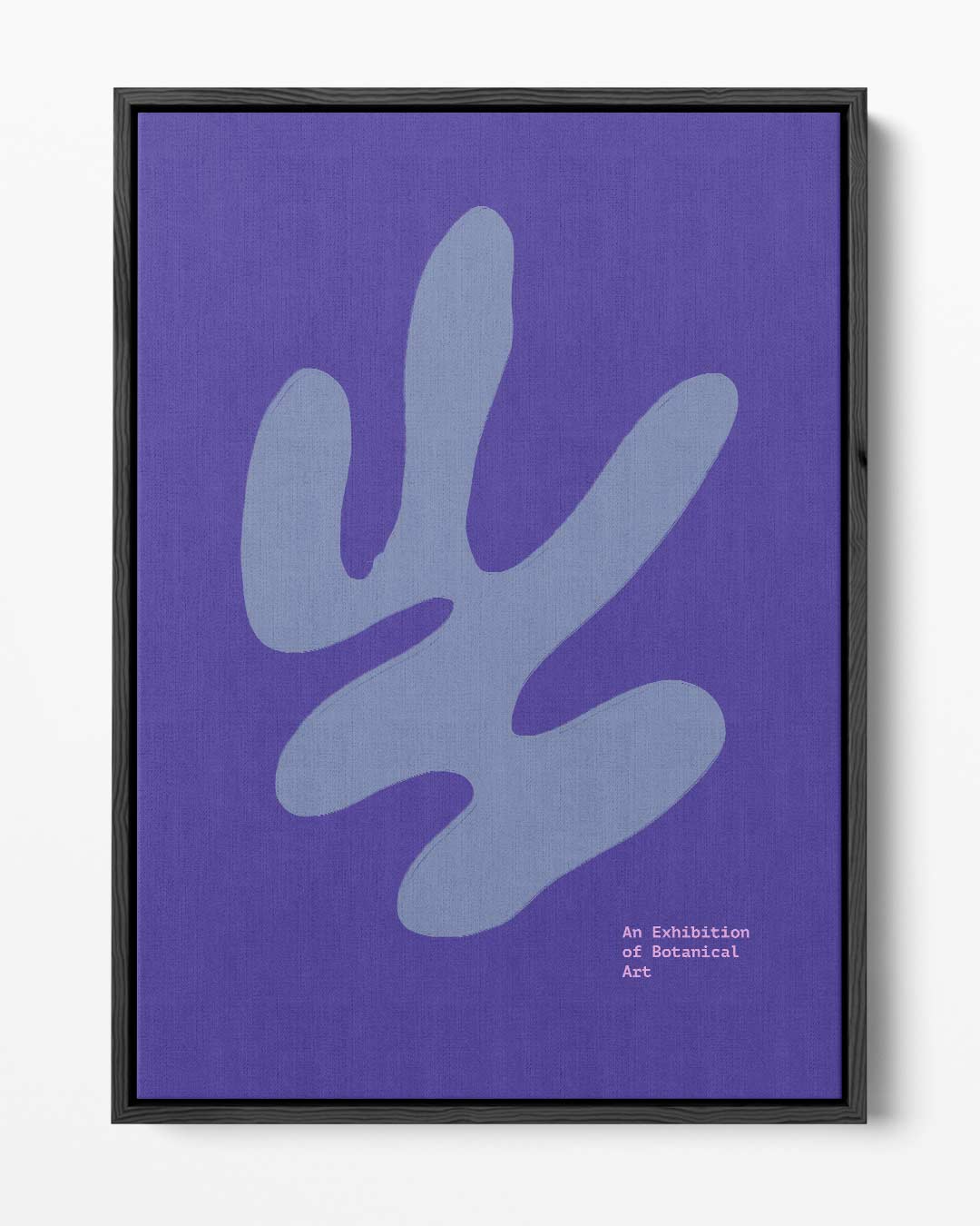Blauwe Botanische Expressie – portret kunstwerk als wanddecoratie