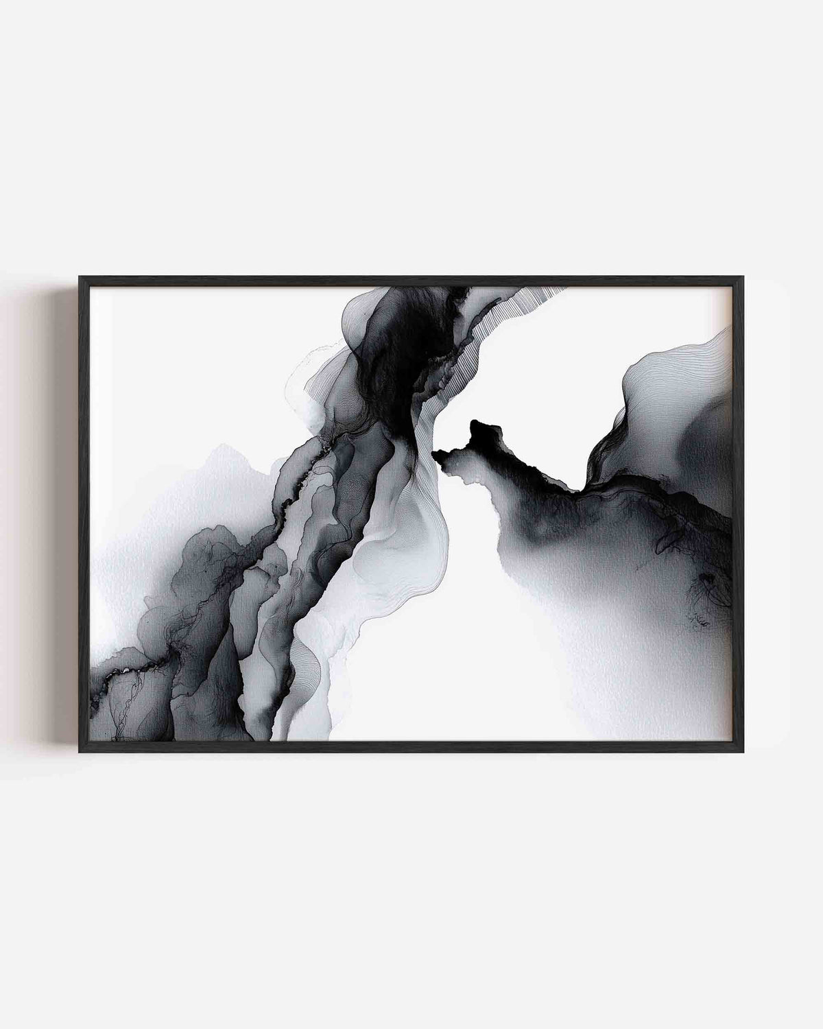 Abstracte zwarte vormen – abstracte landscape poster als wanddecoratie