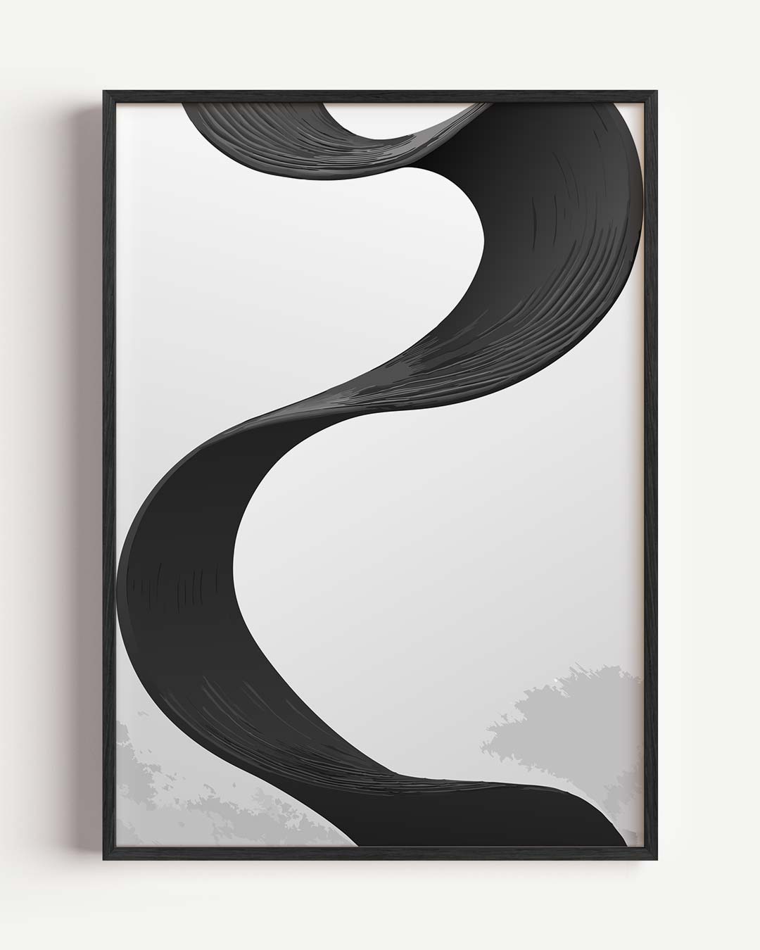 Elegante Zwarte Abstractie – kleurrijke abstracte portret poster als wanddecoratie