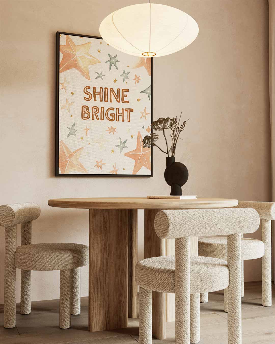 Inspirerende Sterrenposter – kunstwerk met zwarte baklijst