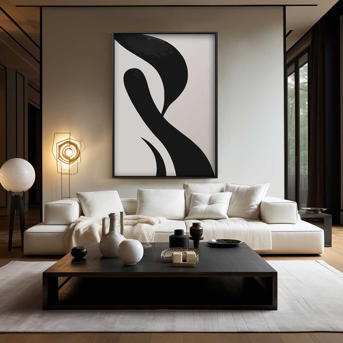 Dans van Schaduw – modern portret kunstwerk van WallArtistic