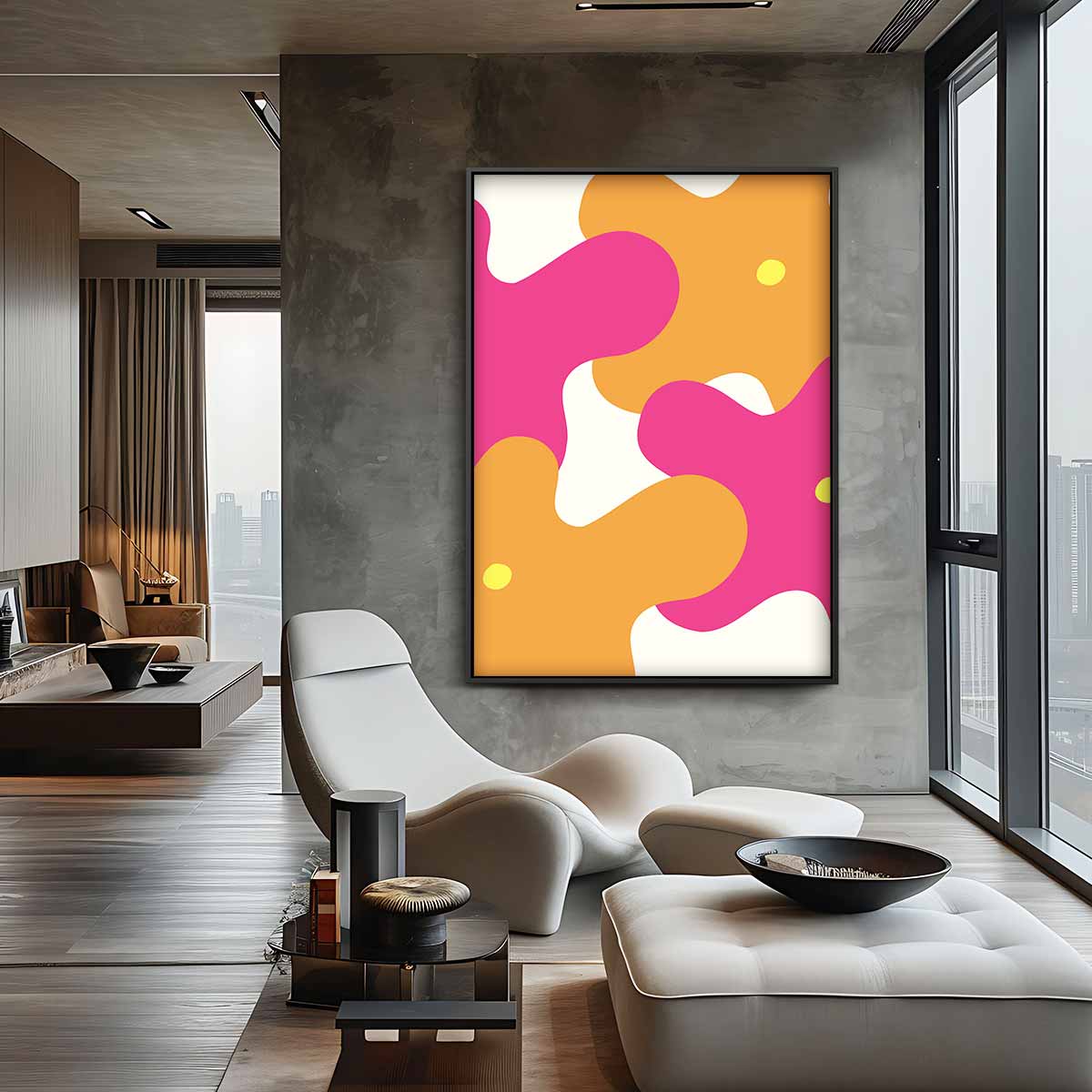 Vrolijke Kleurenexplosie – canvas kunstwerk als wanddecoratie