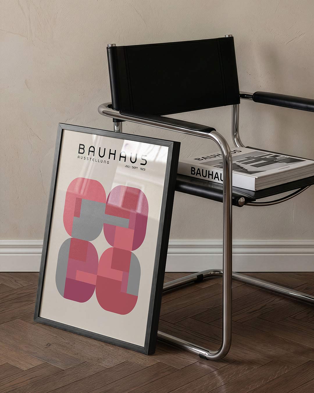 Vormen en vlakken – staande Bauhaus poster voor aan de muur