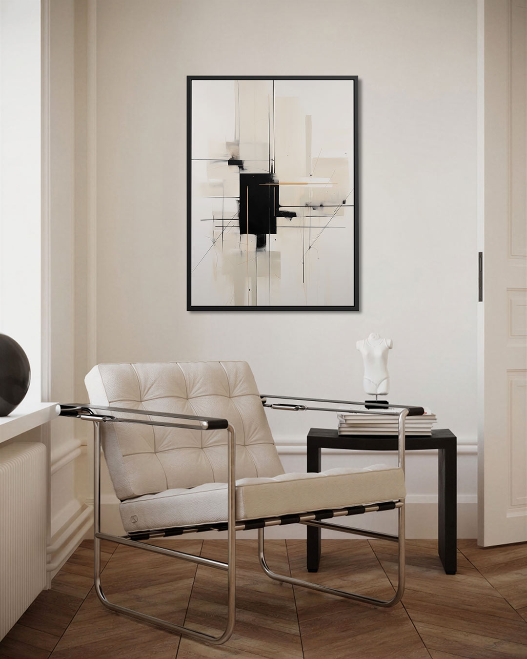 Geometrische lijnen – staand wanddecoratie kunstwerk
