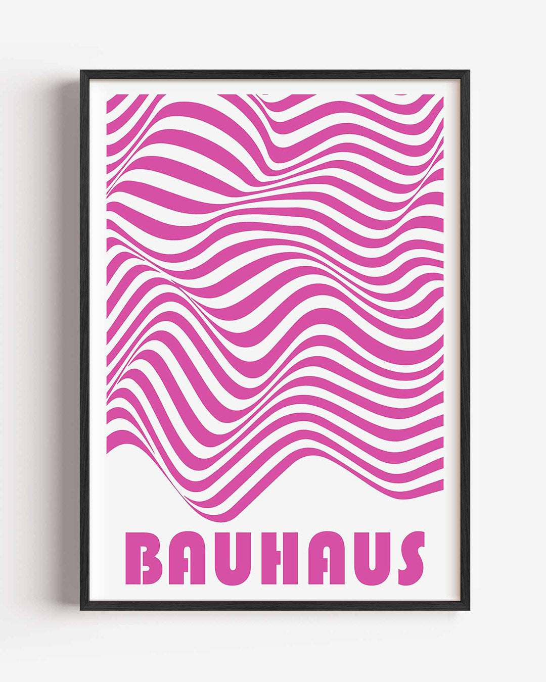 Golvend lijnenspel – staande Bauhaus poster als wanddecoratie