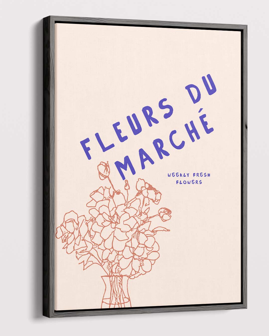 Fleurs du Marché Poster – dibond kunstwerk als wanddecoratie