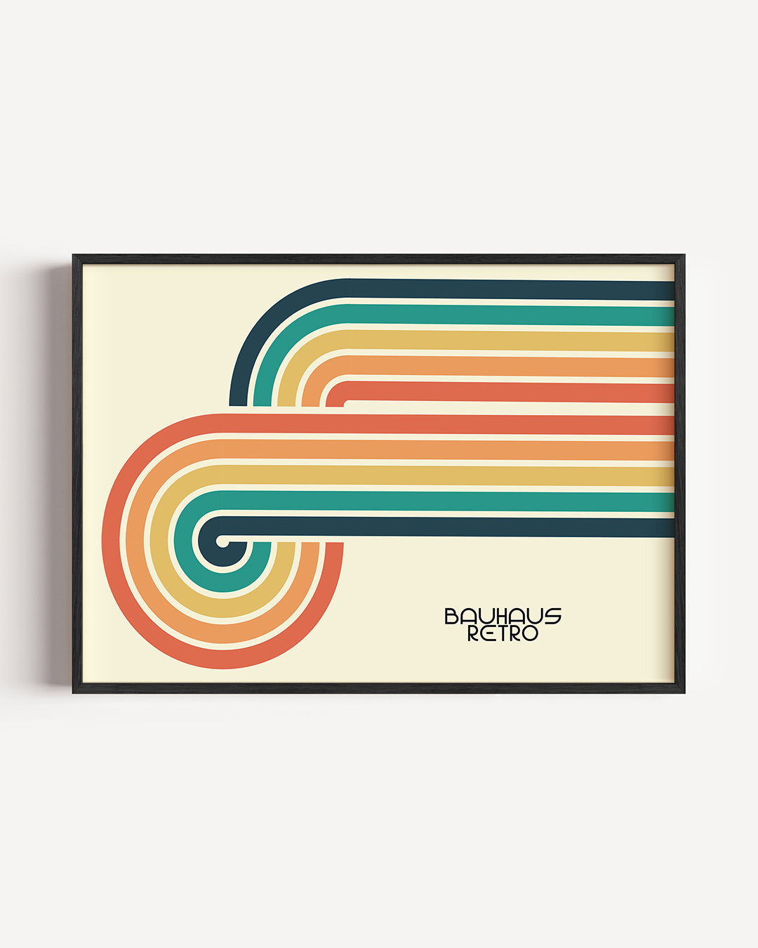 Abstracte – liggende Bauhaus poster als wanddecoratie