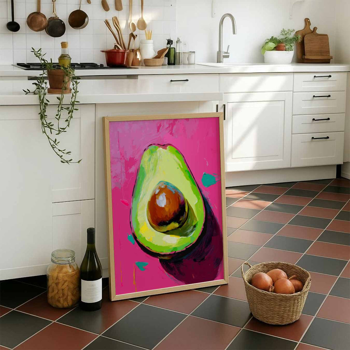 Avocado Art – staande muurposter voor keuken of eethoek