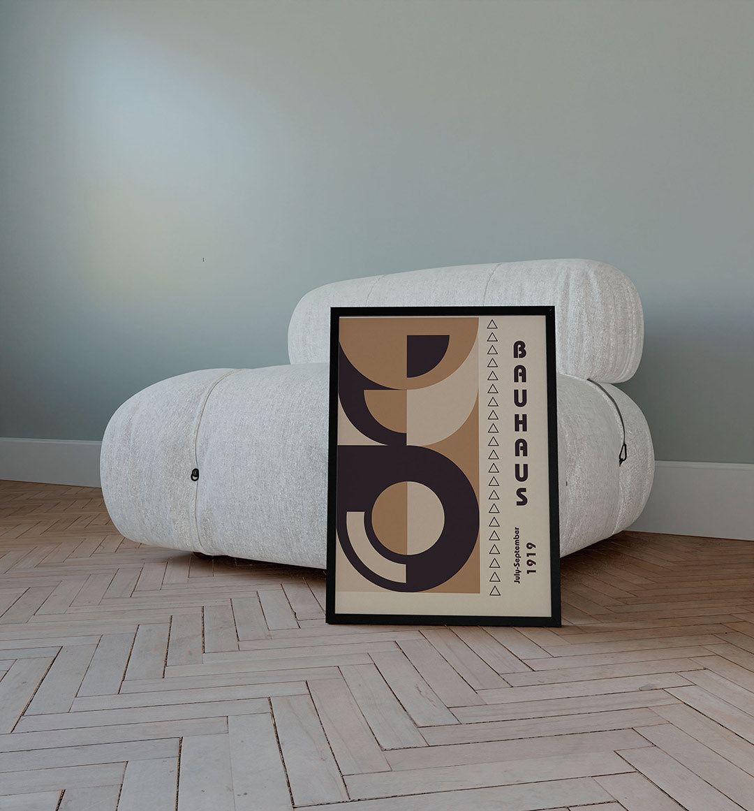 Vormen en vlakken – staande Bauhaus poster voor aan de muur