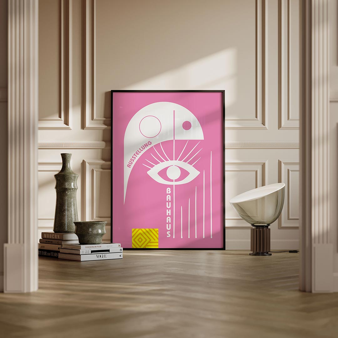 Oog en lijnen – moderne Bauhaus wandkunst als poster