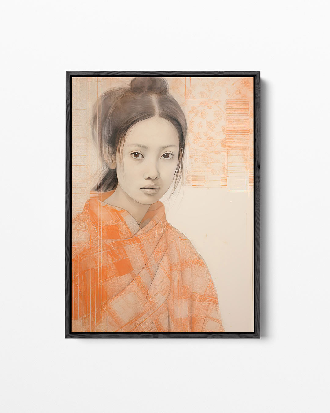 Portret met zachte lijnen – staand wanddecoratie kunstwerk