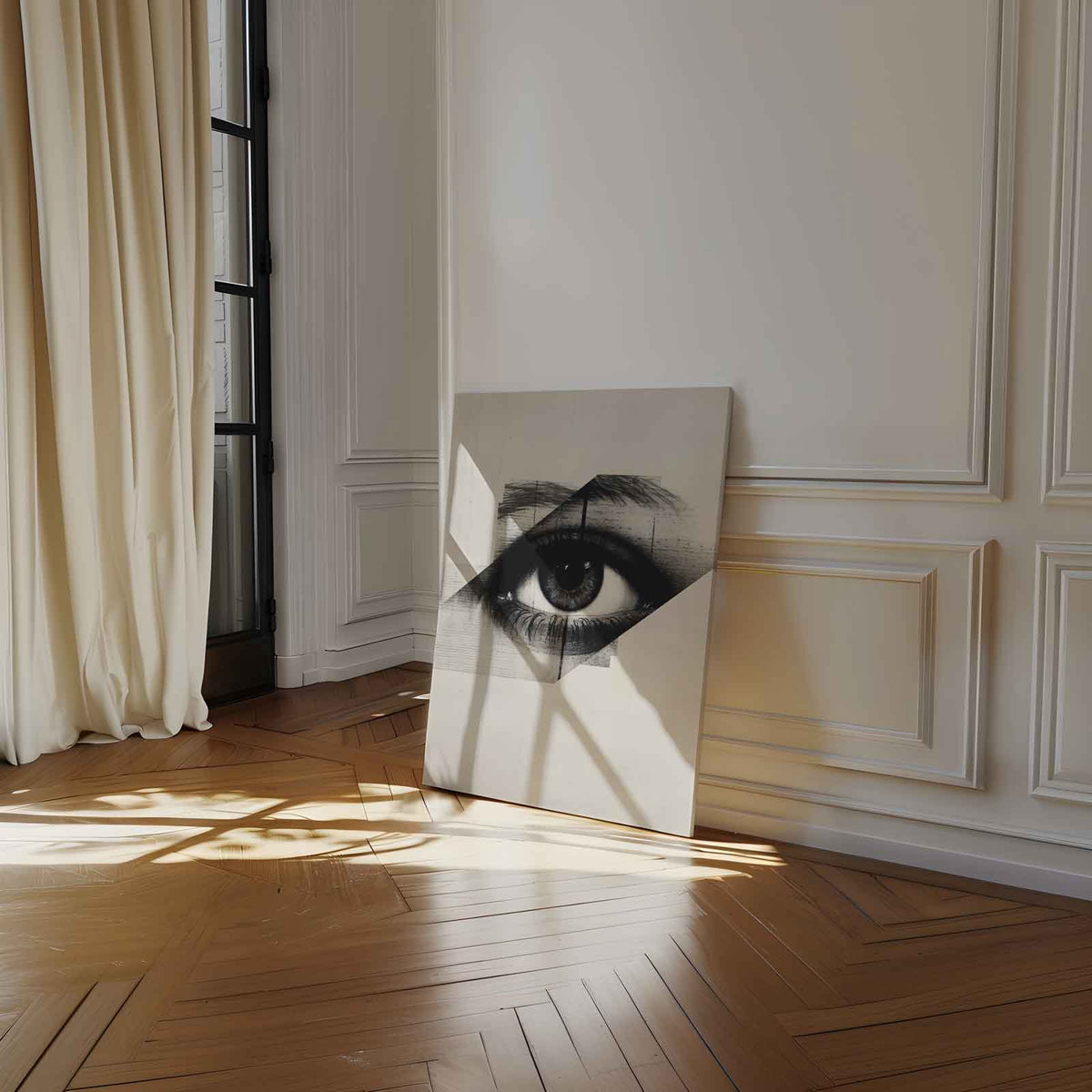 Oog van Mysterie – staand kunstwerk voor modern interieur