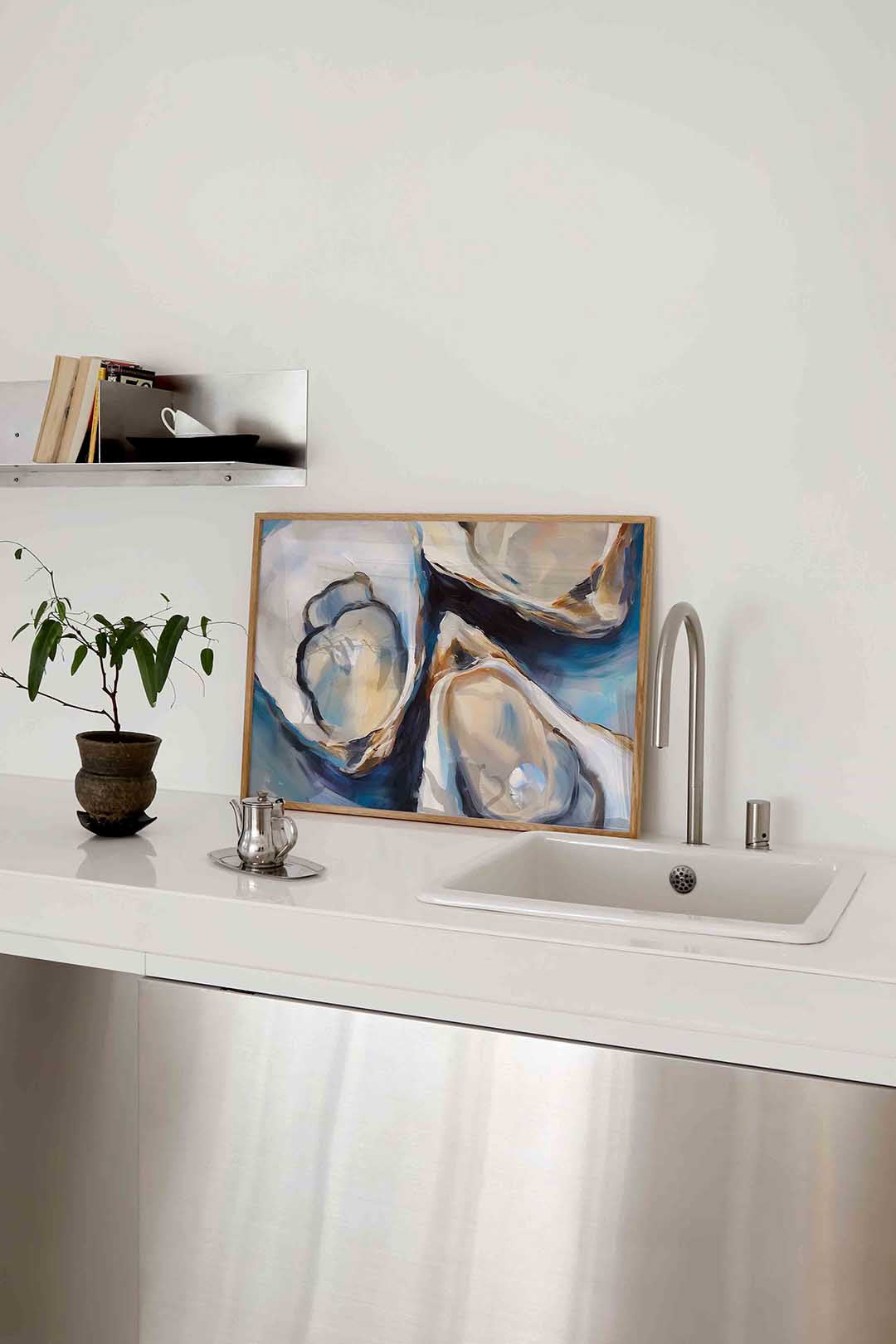 Schelpen en parels – keukenposter in liggend formaat