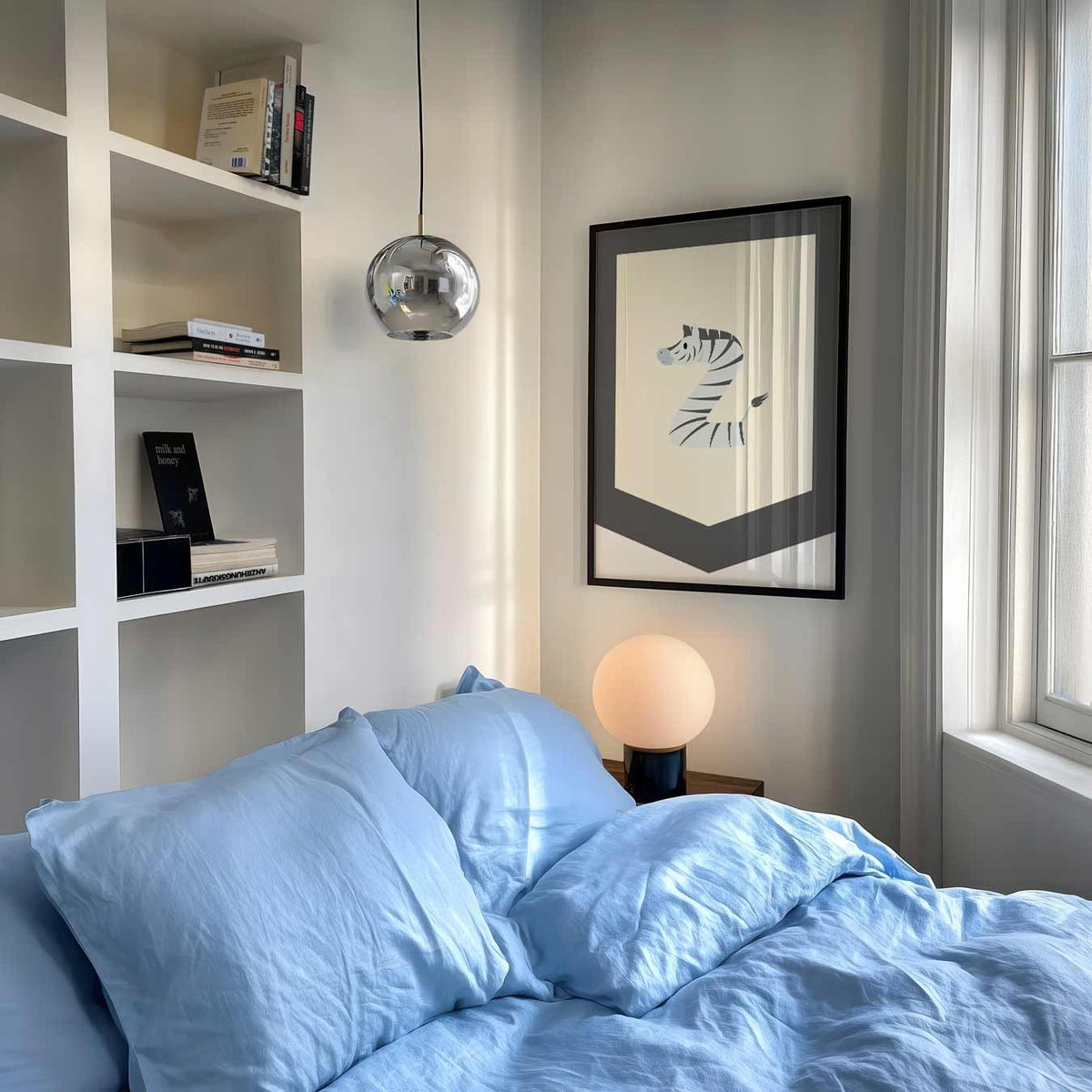 Speelse Zebra Alfabet – staande muurposter voor de kinderkamer