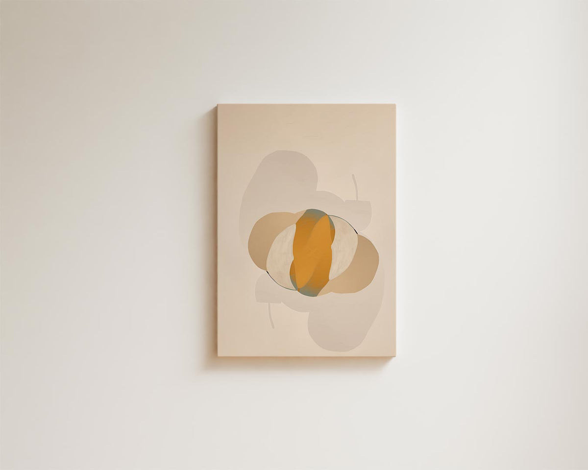 Abstracte Zonsopkomst – kunstwerk met zwarte baklijst