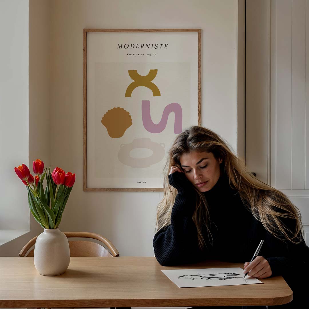 Modernistische Abstracte Vormen – staande muurposter voor een modern interieur