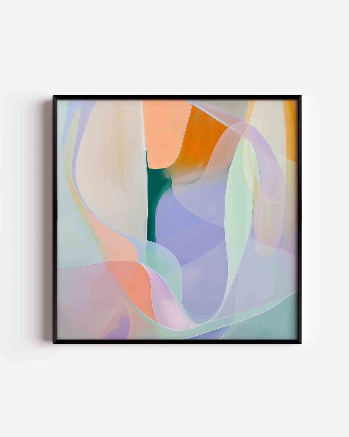 Abstracte vormen – vierkante poster met kleur en vormen als wanddecoratie
