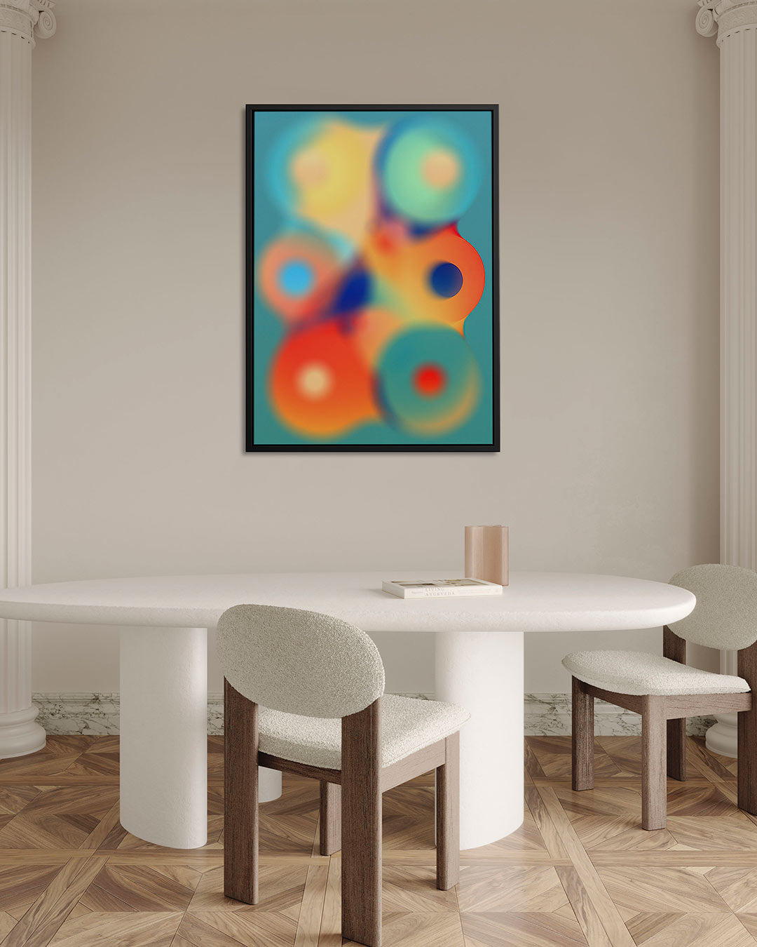 Vloeiende kleurencompositie – Dynamisch – alternatieve weergave van het kunstwerk
