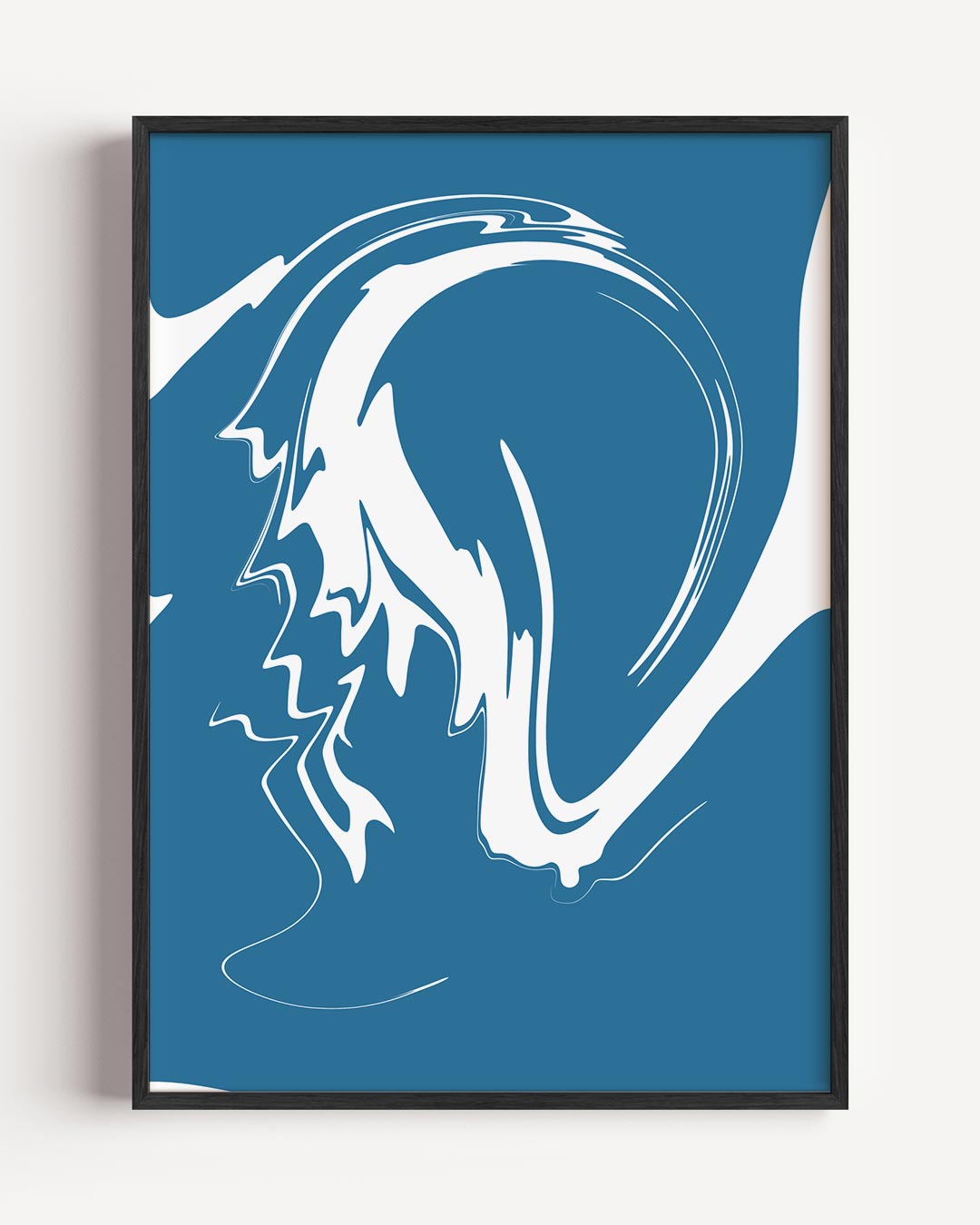Abstracte Golf Kunstposter – kleurrijke abstracte portret poster als wanddecoratie