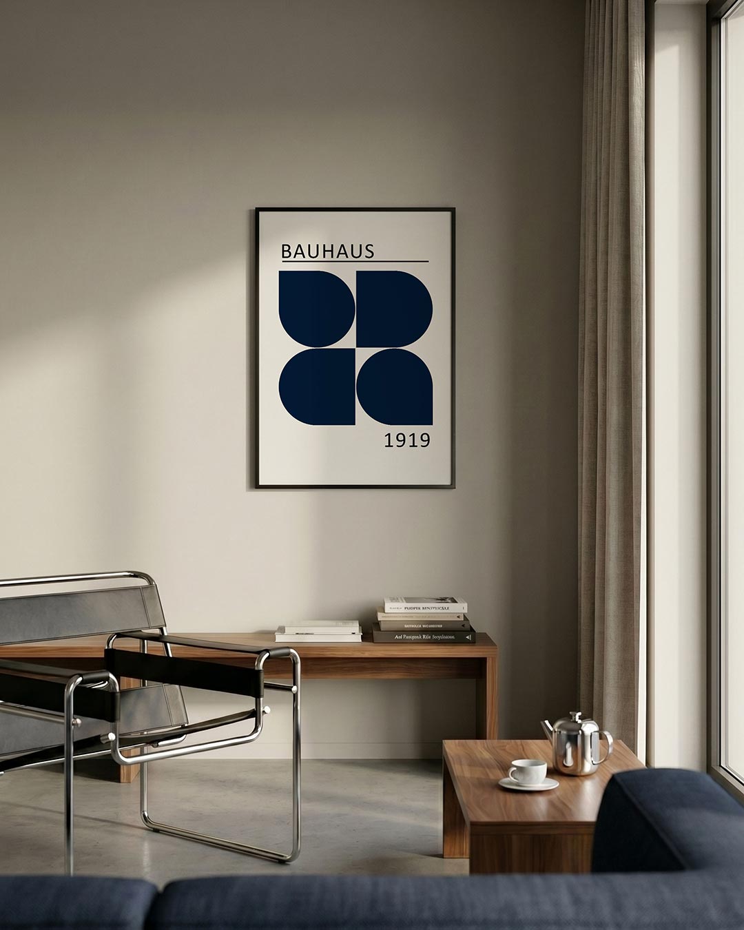 Vorm en balans – staande Bauhaus poster voor aan de muur