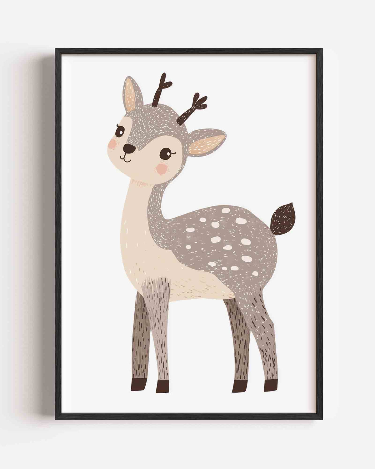 Hertje illustratie – kids portret poster als wanddecoratie