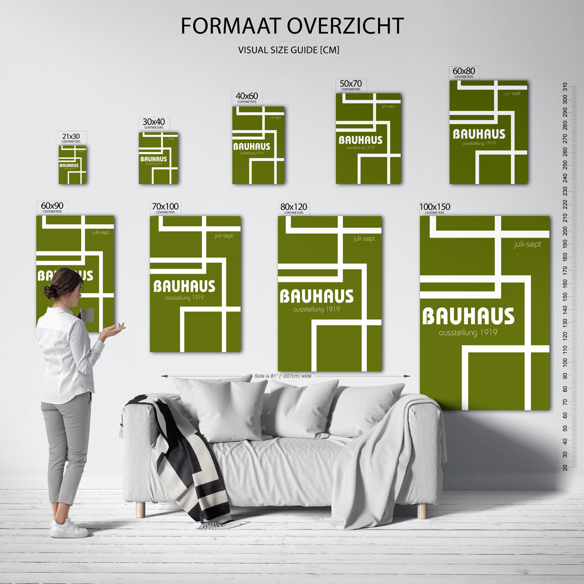 Lijnen en vlakken – Bauhaus poster als moderne geometrische wanddecoratie
