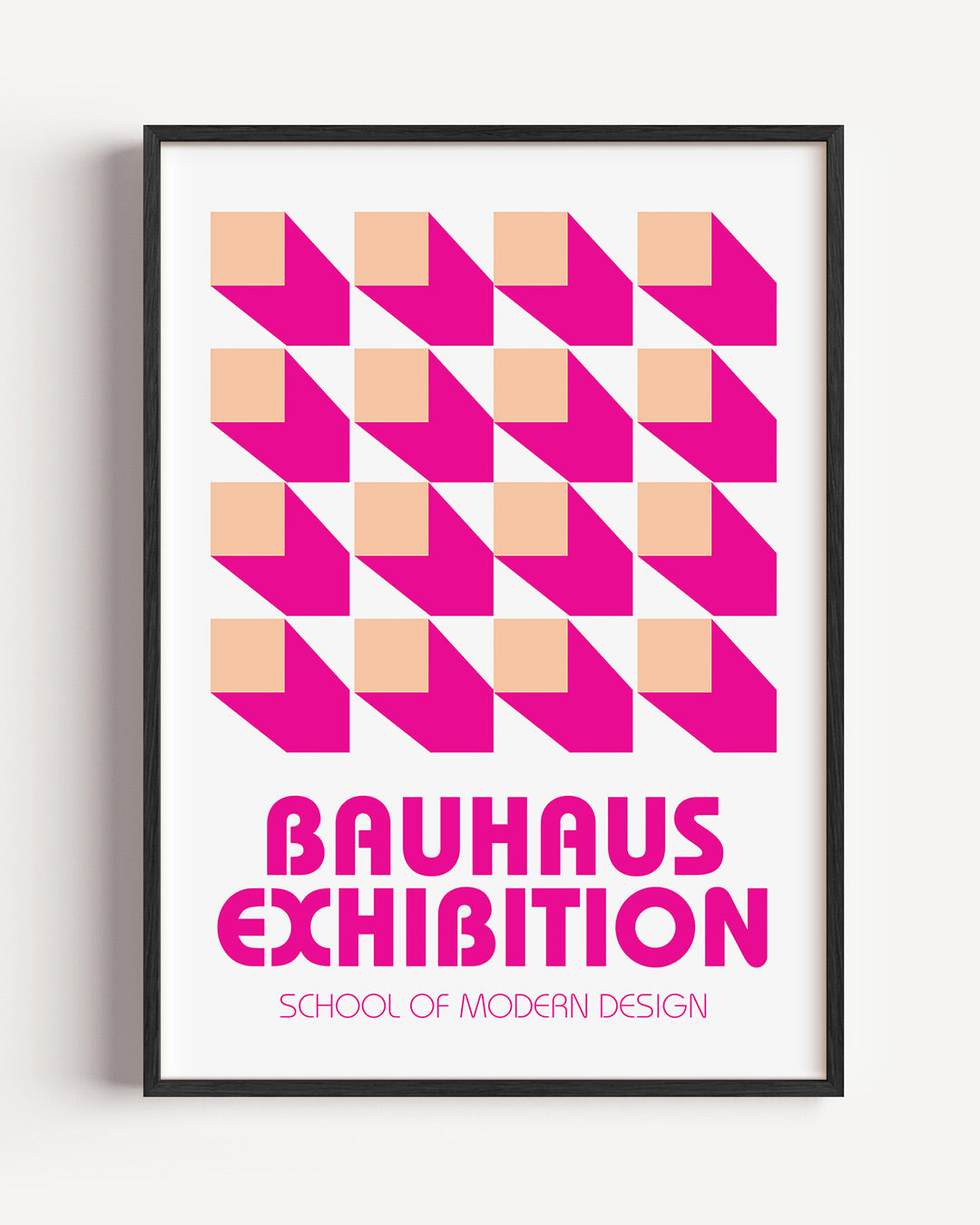 Vorm en schaduw – staande Bauhaus poster als wanddecoratie