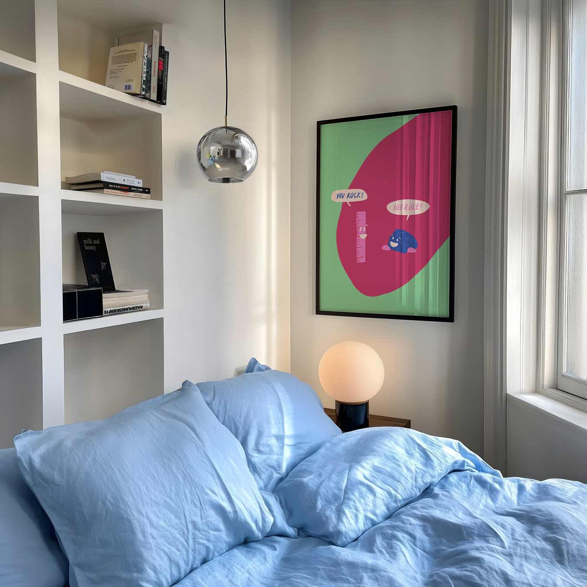 Vrolijke Complimentenposter – zomer poster als frisse staande wanddecoratie