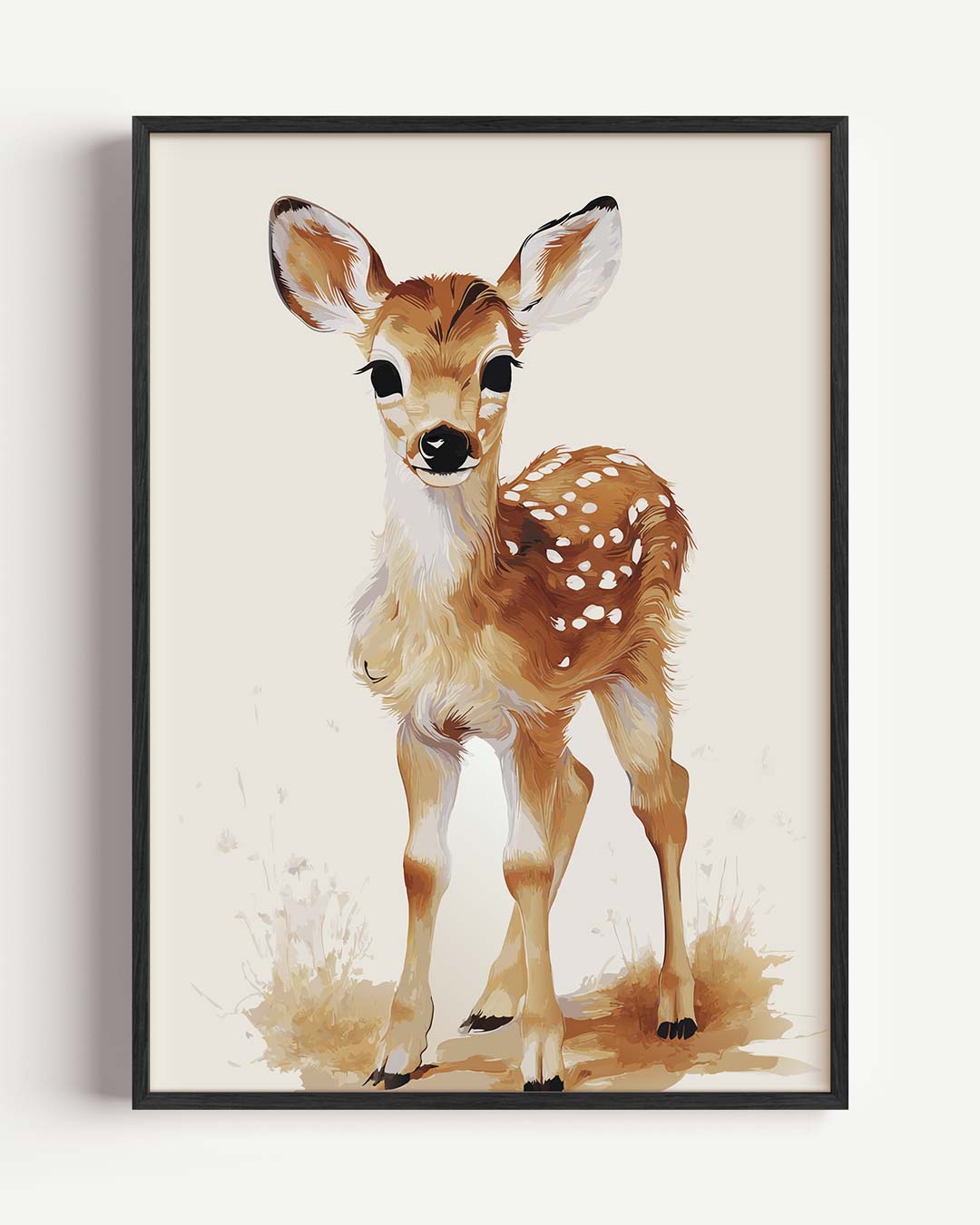 Dromerige Hertenkalf – kids portret poster als wanddecoratie