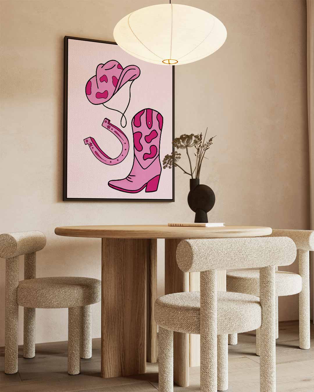 Cowboy Glamour – canvas wanddecoratie in portret formaat