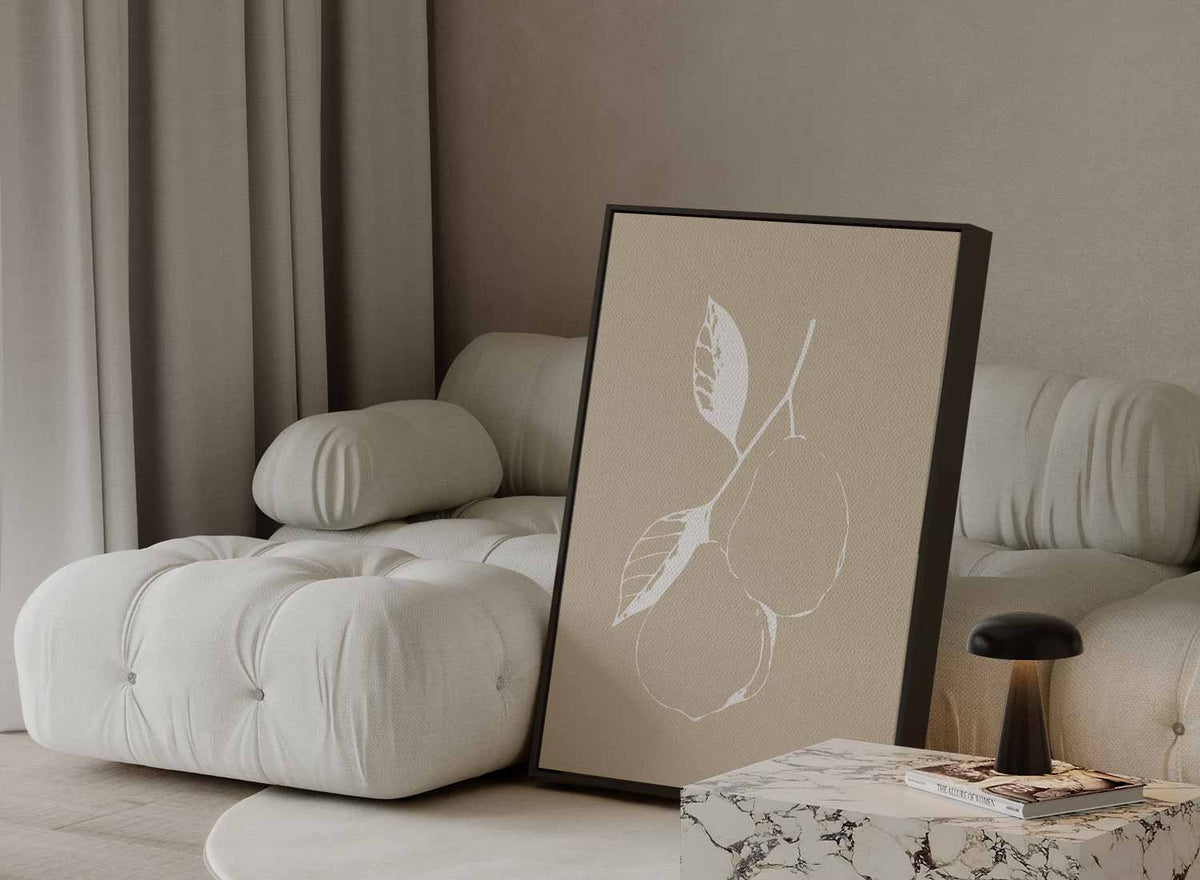 Pears in Silhouette – staande wandkunst voor woonkamer of interieur